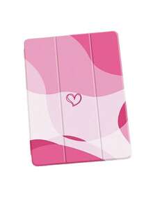 1 pieza Soporte de lápiz en forma de corazón rosa con color de contraste, soporte de varios ángulos, función de suspensión/activación automática, compatible con Apple 10/11, Air 4/5 - Multicolor - Ver 5