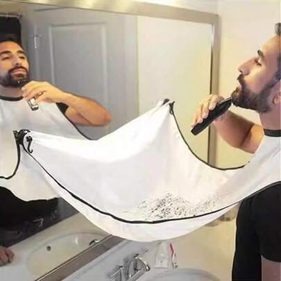 Tạp dề cạo râu có giác hút dành cho thợ cắt tóc, tạp dề cạo râu bằng vải taffeta dành cho người lớn.