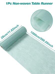 1pc Elegant Green Non Woven Table Runner, Solid Green Rectangular Table Cover, Kitchen Table Cloth,Restaurant Tablecloth,Holiday Party Celebration,Perfect For Baby Shower,Birthdays,Weddings,Graduation,Halloween,Christmas,New Year Occasions,Winter Home Gatherings - Green - View 13