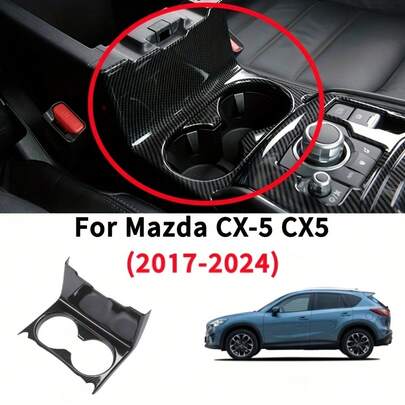 For CX-5 CX5 2017-2023 Interior Upgrade - Center Console Cup Holder Decorative Panel Cover, Fashionable Styling Accessories, Upgraded Appearance, Easy To Install