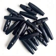 20 chiếc khuy cài bằng gỗ hình quả ô liu, khuy gỗ 2 lỗ dùng để may vá, khuy cài áo khoác, áo len, phụ kiện may mặc thủ công DIY, màu đen và gỗ. - 20 cái - Xem 6