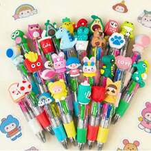 4 in 1 Penna a mini multifunzione a forma di bambola cartoni animati carina e colorata, adatta come regalo di San Valentino, regalo di compleanno, ricompensa per la classe/scuola e forniture per ufficio - Multicolore - Visualizzare 12