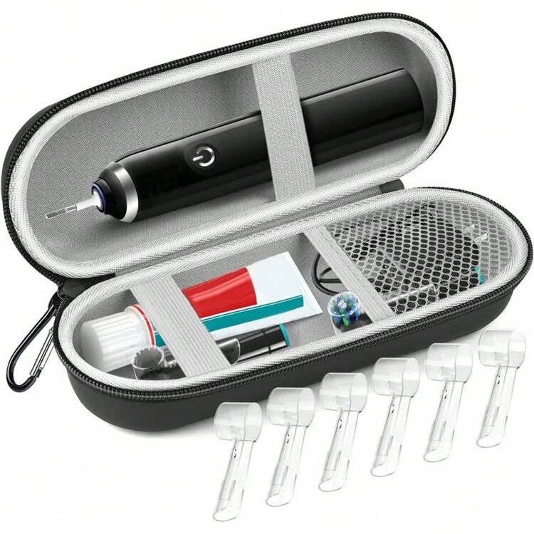 Caja de almacenamiento de cepillos de dientes eléctricos, caja de viaje Eva, bolsa de almacenamiento de cepillos de dientes portátil, almacenamiento Universal de cepillos de dientes, necesidades diarias - Pago - Añade 1