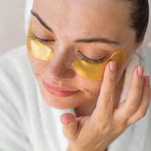 Eye Mask Máscara de Ojos de Caracol Dorado Blood and Sandal Antihinchazón Antiarrugas Reafirmante Iluminadora 50 Unidades - como en la imagen - Ver 4