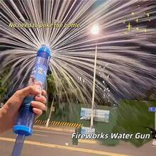 1PC/4pcs/ Fireworks Pull-Out Water Gun Summer Swimming Party Lawn Interactive Water Spray Summer Swimming Party Lawn Interactive Water Spra…Toy Water Park Beach Summer Water Sprinkle Gift,Pool Toys,Toy Gun(Suitable For Ages 3+) - Multicolor - View 2