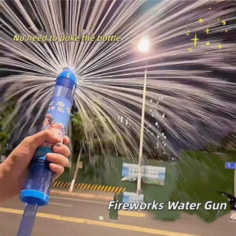 1PC/4pcs/ Fireworks Pull-Out Water Gun Summer Swimming Party Lawn Interactive Water Spray Summer Swimming Party Lawn Interactive Water Spra…Toy Water Park Beach Summer Water Sprinkle Gift,Pool Toys,Toy Gun(Suitable For Ages 3+)
