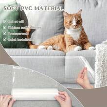 1卷猫狗防抓保护膜，适用于家具、沙发、墙壁、门等，透明自粘防抓保护膜，易于粘贴 - 20cm-100cm - 查看 8