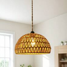 1 chao đèn dây giấy đan thủ công - Phong cách Bohemian, phong cách đồng quê cổ điển, phù hợp với đế đèn E27, dễ dàng lắp đặt. Thích hợp cho trang trí phòng ngủ, phòng khách, chiếu sáng nhà cửa, đèn treo, chao đèn tối giản, chao đèn sàn, chao đèn bàn, quán cà phê và phòng ăn. (Lưu ý: Không bao gồm bóng đèn và dây đèn, bộ sản phẩm chỉ bao gồm chao đèn.) - Nhiều màu - Xem 3