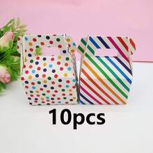 10/30 hộp quà cưới sọc cầu vồng và chấm bi, hộp giấy mini gấp gọn sáng tạo, hộp quà kẹo cưới, hộp quà tinh tế cho tiệc sinh nhật, đám cưới, tiệc theo chủ đề. - Xem 8