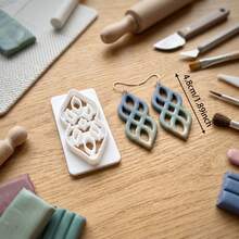 Abstract Boho Polymer Clay Cutting Mold, Bohemian Abstract Clay Cutters, Suitable For Earrings, Brooches, Pendants, High Precision Polymer Clay Or Modeling Clay Molds, Perfect For Handmade Crafts And Projects, Ideal For Jewelry Making, Craft Materials - Abstract Boho - View 17