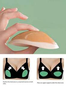 2pcs Soft & Breathable Adhesive Bra Lift Pads, Comfortable Padded Inserts To Enhance Cleavage, Suitable For Sports, Yoga, Parties, Backless Dresses, Swimwear - Multicolor - View 8