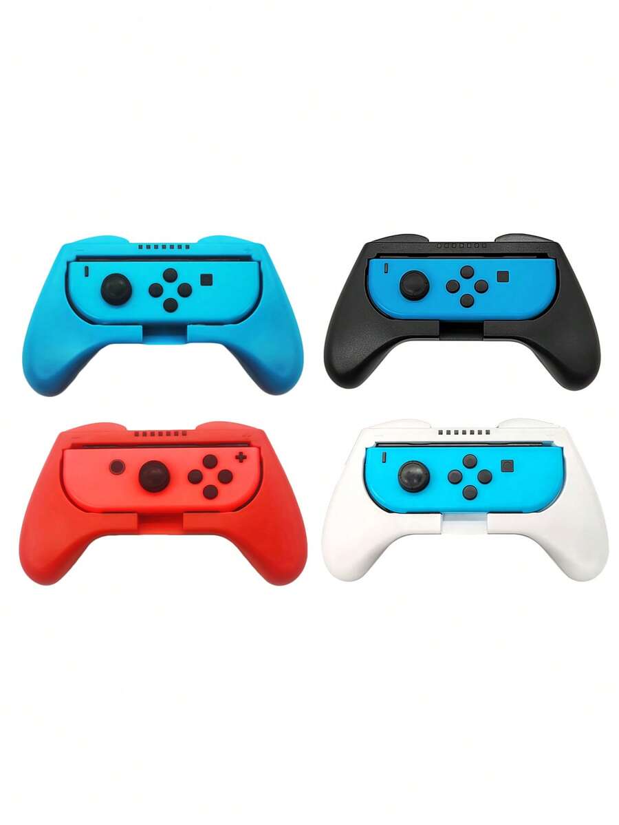 4件套Switch Joy-Con手柄握把套装,防滑、防汗、防摔、防刮,提升游戏体验,适用于Switch OLED主机和Switch手柄 - 查看 1