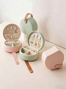 1 hộp đựng trang sức di động nhỏ gọn dành cho nữ, hộp đựng trang sức đơn giản dùng trong nhà, hộp đựng đồ du lịch, hộp đựng mini cao cấp cho bông tai, hộp đựng trang sức du lịch có khóa kéo cho bông tai, nhẫn, dây chuyền, vòng tay, túi đựng mỹ phẩm di động, đồ dùng học tập, đồ dùng cần thiết khi đi du lịch, đồ dùng ký túc xá nữ. - Nhiều màu - Xem 2