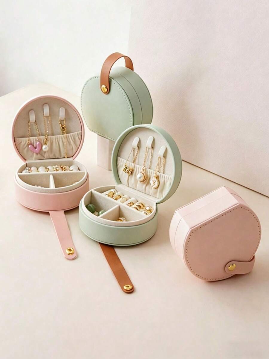 1 hộp đựng trang sức di động nhỏ gọn dành cho nữ, hộp đựng trang sức đơn giản dùng trong nhà, hộp đựng đồ du lịch, hộp đựng mini cao cấp cho bông tai, hộp đựng trang sức du lịch có khóa kéo cho bông tai, nhẫn, dây chuyền, vòng tay, túi đựng mỹ phẩm di động, đồ dùng học tập, đồ dùng cần thiết khi đi du lịch, đồ dùng ký túc xá nữ.