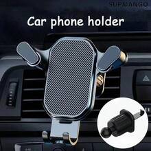 1 cái Giá đỡ điện thoại trên ô tô, kẹp gắn vào khe gió điều hòa, giá đỡ điện thoại di động có hỗ trợ GPS cho điện thoại thông minh từ 4.7-6.7 inch - màu đen - Xem 3