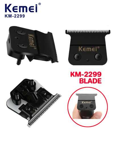 KM-2299 Pisau Pengganti Asli untuk Mesin Cukur Rambut Elektrik, Paket Aksesori Kepala Pisau Pengganti untuk Mesin Cukur Rambut, Kepala Pisau Asli Pabrik untuk Mesin Cukur Rambut Kemei 1 Set