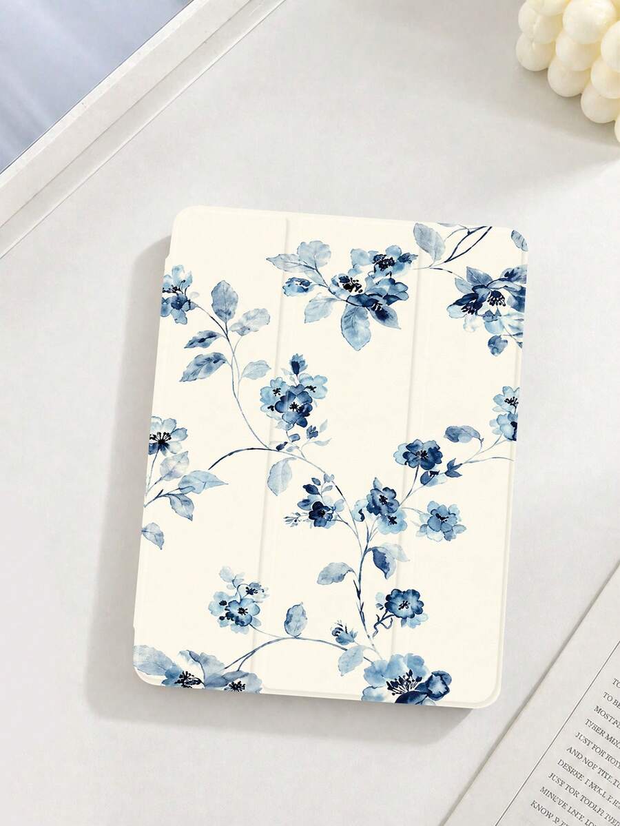 1 chiếc ốp bảo vệ máy tính bảng họa tiết hoa màu xanh dương, tương thích với iPad 10.2" thế hệ thứ 10/ (A16) 11" thế hệ thứ 11 2025, Pro 11" 2021/2020, Galaxy Tab A8 10.5" 2022, Matepad 10.4/Tab, tích hợp khe cắm bút cảm ứng, chống rơi vỡ, có chân đế bảo vệ, hỗ trợ tự động tắt/mở màn hình, món quà tuyệt vời cho gia đình và bạn bè. - Nhiều màu - Xem 1