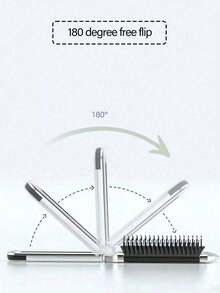 1pc Foldable Hair Brush With Rhinestone Design, Built-In Mirror, Nylon Bristles For Easy Use, ABS Plastic Handle For Portability, Suitable For Daily Care And Travel, Multiple Rhinestone Styles Available, Great Gift For Mother And Girlfriend On Holidays Like Valentine's Day And Mother's Day - Multicolor - View 8