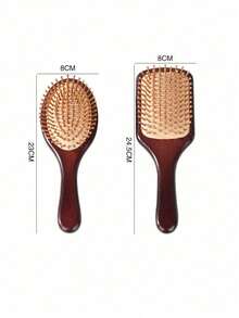Bộ 2 lược chải tóc hình bầu dục bằng tre, có đệm khí, kèm hộp đựng, lược chải tóc chống rối bằng tre tự nhiên, lược massage tóc êm ái, giúp tóc bóng mượt và thúc đẩy sự phát triển của tóc. - Nhiều màu - Xem 3