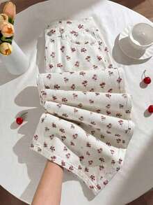 Pantalones vaqueros casuales con estampado de lunares para mujer, pantalones con estampado de lunares, pantalones con estampado de lunares, pantalones lindos, pantalones casuales para mujer, pantalones vaqueros holgados con estampado de - Blanco - Ver 6