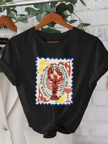 Women T-Shirts - Black - View 6