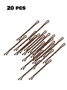 20/50/100pcs 2-Inch Black Hair Clips Set, Made Of Durable Iron Alloy, Firmly Grips Hair. Suitable For Commuting, School And Daily Scenarios. Comes With Clear Storage Box, Simple And Practical, Creating A Neat Hairstyle For Minimalist Seekers. - Coffee Brown - View 9