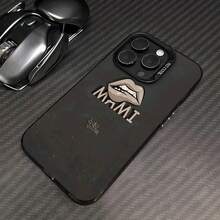 Labios en blanco y negro, arte textual de Miamifunda de teléfono Fundas compatibles con ,Apple,VIVO,OPPO,,, y Honor.Fabricadas en silicona TPU,ofrecen protección contra golpes y caídas. - Negro - Ver 1