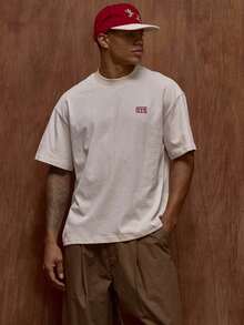 Musero Plus Size Graphic Print Short Sleeve T-Shirt / Spring And Summer HSF6 - 杏色 - 查看 5