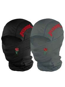 1/2pcs Balaclava Hat, Solid Color & Printed Combination, Single Hole Ski Mask, Outdoor Cycling Sun Protection Dust-Proof Cap, Suitable For Daily Wear,Beach,Holiday - Style L - View 6