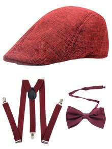 D EXCEED 1/2/3/4 Pcs Men's Newsboy Cap - Vintage-Inspired Ivy Hat For Golf, Driving & Outdoor Adventures | Autumn Winter Retro Style Hunting Gardening Accessory,Beach,Holiday - 3pcsB - View 17