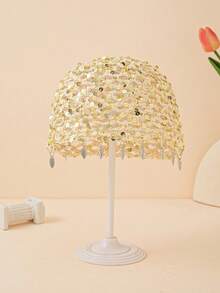 1 chiếc mũ len lưới đan tay thời trang mùa xuân/thu dành cho nữ, nhẹ, đính sequin hình lá, thích hợp cho đi biển và phong cách boho. - A - Xem 12