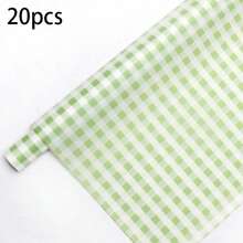 20pcs Plaid Wrapping Paper, Semi-Transparent Thin Paper Suitable For Wedding, Valentine's Day Gifts, DIY Crafts, Birthday Gifts Packaging, Gift Bag Filler, Party Favors - View 7