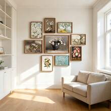 1/9pcs Vintage Dark Academia Canvas Wall Art Posters For Room Home Decor Room Decor Aesthetic Room Decoration Stuff,Optional Frame Room Decor Wall Decor Floral Still Life & Swan Oil Painting Prints, Moody Botanical Gallery Decor For Living Room - Multicolor - View 10