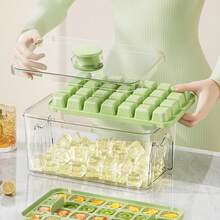 96-Cell Ice Cube Tray, One-Touch Ice Cube Release, Large Capacity Ice Storage Box, Suitable For Refrigerator And Freezer, Stackable Ice Cube Tray With Ice Scoop, Suitable For Cold Drinks, Juice, Soda, Coffee, Whiskey, Cocktail, Easy To Remove - Multicolor - View 5