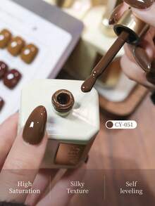 6 botellas de 40ml de esmalte de uñas en gel de la serie Castaño, esmalte de uñas en gel semi-permanente, gel de uñas UV LED removible, suministros de arte de uñas, decoración de uñas DIY, regalo de salón en casa para mujeres - Multicolor - Ver 8