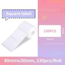 适用于 M110、Marklife P50、E210、M200、M220 打印机的透明热敏标签纸，30x20mm，白色/全息不干胶纸 - 白色 - 查看 8