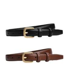 Bộ 2 chiếc (1 đen, 1 nâu) Thắt lưng nữ bằng da PU, rộng 1.8cm, dài 110cm, thắt lưng thời trang cho váy, thích hợp cho học sinh. - ND2 - Xem 13