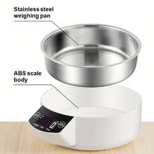 1pc High Precision Removable Bowl Kitchen Scale, Stainless Steel Easy To Clean Scale, Baking Scale, Jewelry Scale, Coffee Scale, Chinese Herbal Medicine Scale, Kitchen Supplies, Kitchen Tools - Silver - View 6