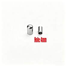 30 chiếc nắp bịt đầu dây bằng thép không gỉ 304 mạ vàng và bạc, đầu hạt hình trụ dùng cho việc tự làm đồ trang sức. - Xô - Xem 8