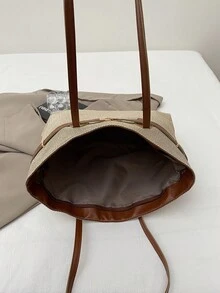 New Fashion Handbag For Women, Versatile Tote Bag With Large Capacity For Work And Commute - Beige - View 4