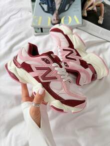 New Balance NB 9060 Low Top Kids' Running Shoes Red Violet Unisex GC9060EP | Cushioned Performance, Lightweight Comfort - Màu đỏ tím - Xem 1