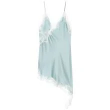 HXAO 2025 Vestido asimétrico de encaje para mujer, Vestido Sexy por debajo de la rodilla, Vestido elegante sin mangas con espalda descubierta, Vestido de fiesta elegante de lujo para mujer - Beis - Ver 2