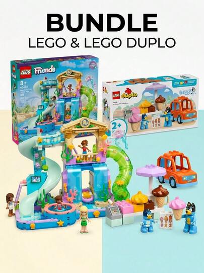 LEGO Friends Heartlake City Water Park 42630- Fun Friendship Stories And Exciting Adventure At The Water Park, Musical/Wedding Season, Building Block Toy For Kids Ages 8+, 100% Authentic+DUPLO Berry 10458 – Buildable Berry-Themed Set, Includes Figures, Creative Play, Popular Gift For Toddlers, Ages 2+, Musical/Wedding Season Gift