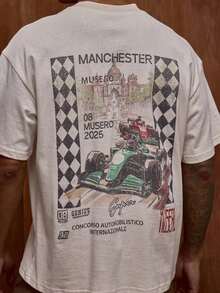 Musero Plus Size Graphic Print Short Sleeve T-Shirt / Spring And Summer HSF6 - 杏色 - 查看 2