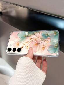 1个时尚花卉透明软壳保护手机壳，兼容三星Galaxy A04e/12/A13/A14/A34/A50/A52/A53/A54/S21/S22/S23/S24/S25/S25 Ultra，2D图案 - 彩色 - 查看 6