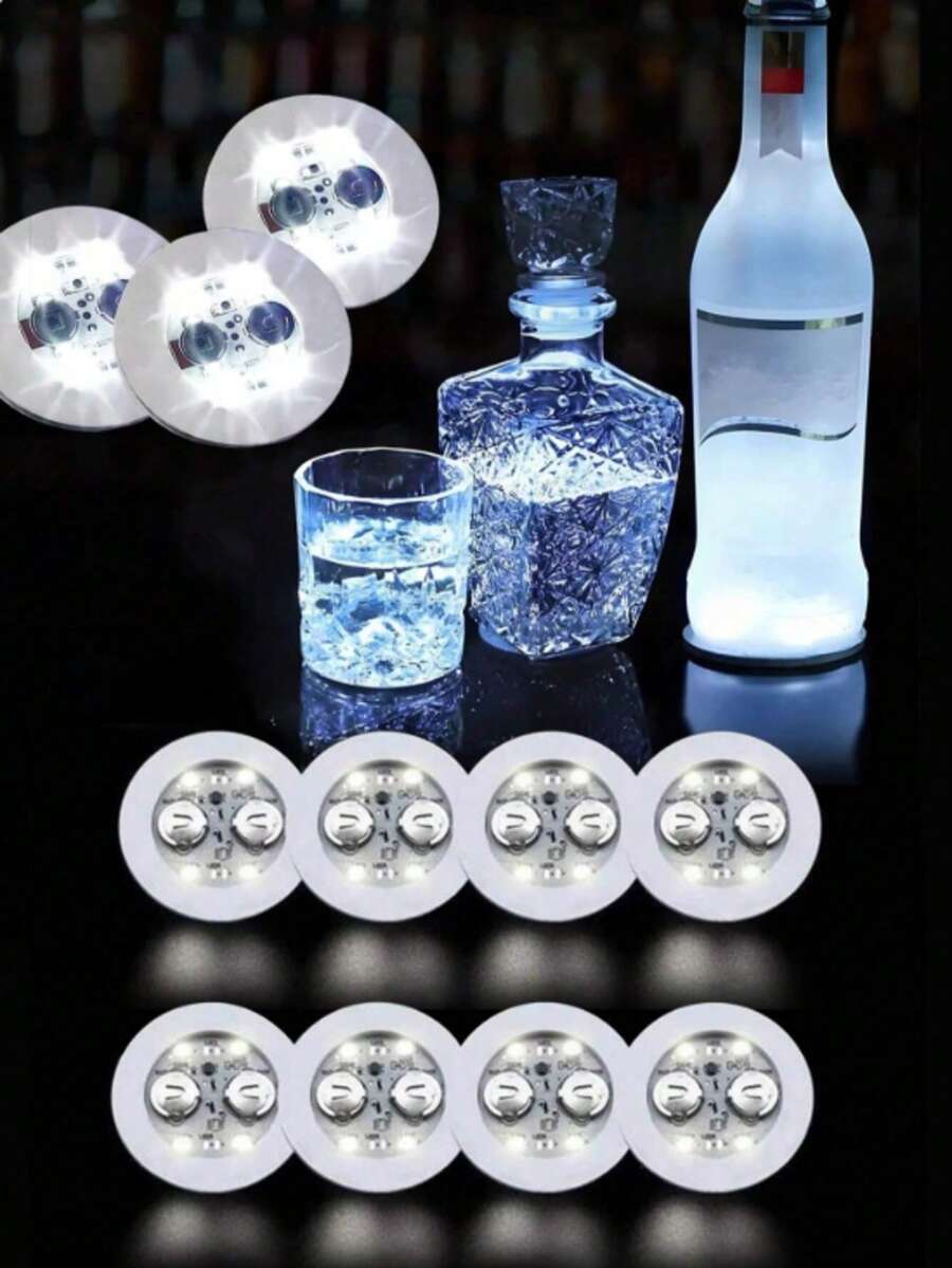 Bộ 6/12/24 đèn LED dán chai, đèn trang trí chai rượu vang, ly cocktail, đồ dùng tiệc tùng, đèn LED trang trí chai, đèn trang trí quầy bar. - trắng - Xem 1