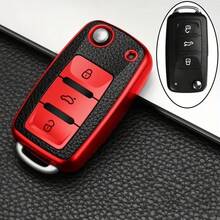 1pc Car Key Protector Case, 360 Degree Full Coverage Protection Against Dust And Drops, Suitable For Jetta, Beetle, Tiguan, Passat And Other 3-Button Keys - Key Shell - View 13