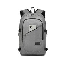 Laptop Backpack 15.6 Inch Large Travel Rucksack USB Charging Port Anti Theft Lock Water Resistant Computer Backpack For Men Women School Office - Light Grey - View 10