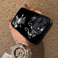 Dibujos animados con temática de mago blanco y negro.funda de teléfono Fundas compatibles con ,Apple,VIVO,OPPO,,, y Honor.Fabricadas en silicona TPU,ofrecen protección contra golpes y caídas. - Negro - Ver 6