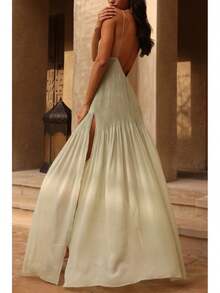 Women Long Dresses - màu xanh lá - Xem 7